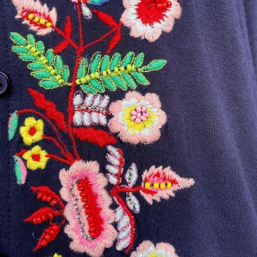Boston Proper Floral Hippy Flare Cardigan Size XS - Picture 4 of 7